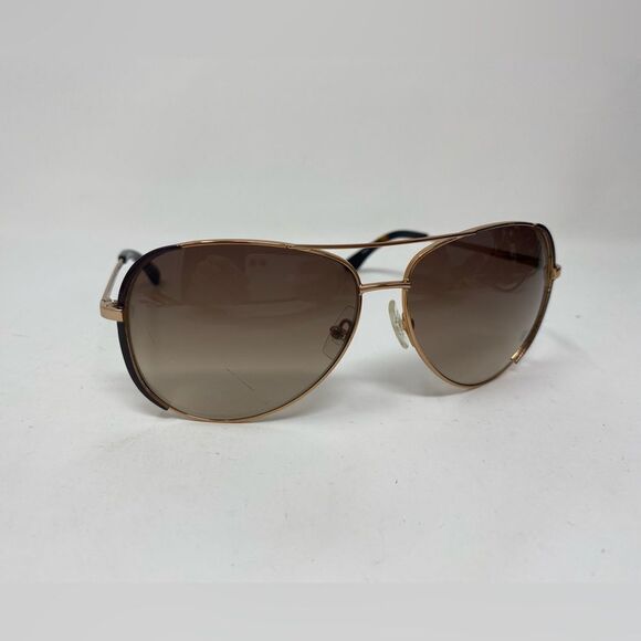 MICHAEL KORS SICILY M2045S 200 ROSE GOLD BROWN 59/13 59mm AVIATOR SUNGLASS G921 - Picture 1 of 9
